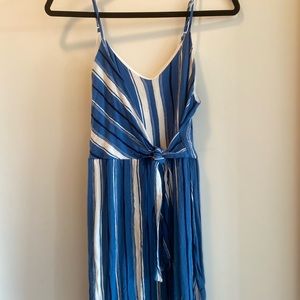 Blue striped dress